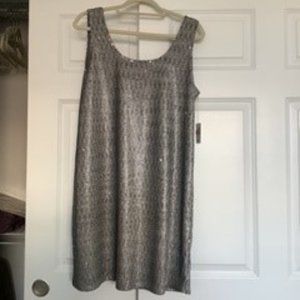 Ecru Champagne Sequin Tank Dress